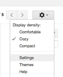 settings in gmail