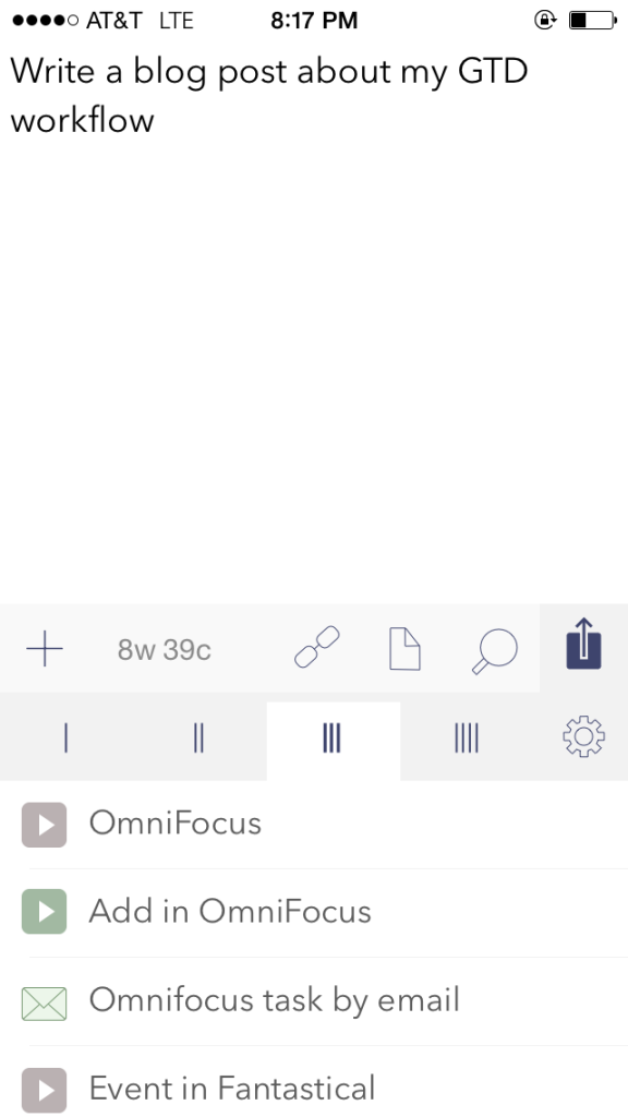 drafts with omnifocus